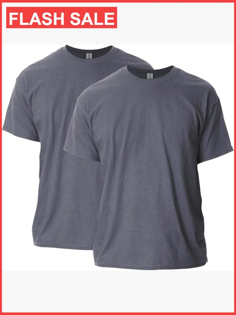 Classic Fit Heavyweight Cotton Tee, Taped Neck, Multipack